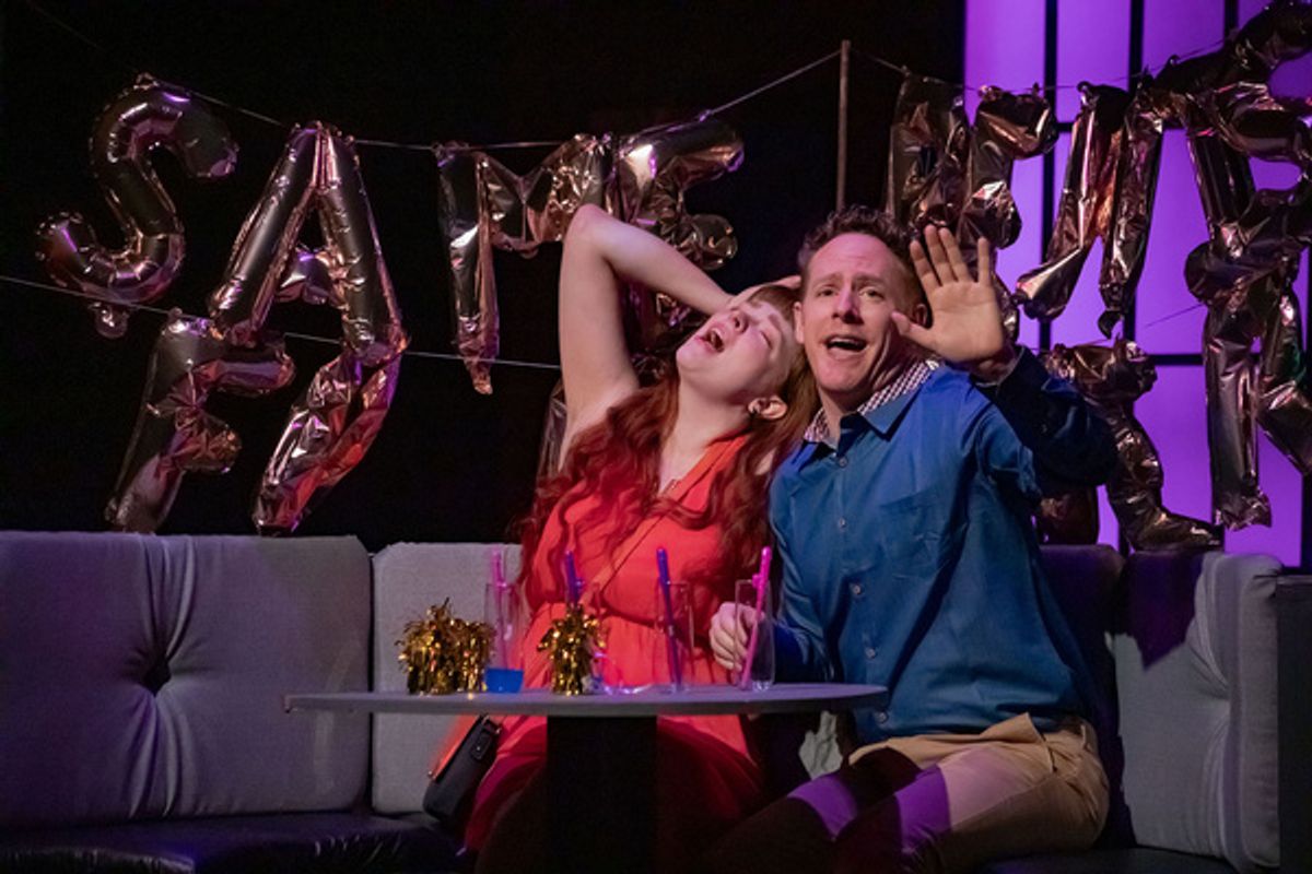 Katherine Nash (LAURA) and Scott Esposito (JORDAN) in SIGNIFICANT OTHER at Dobama Theatre.   *photo by Steve Wagner Photography at 