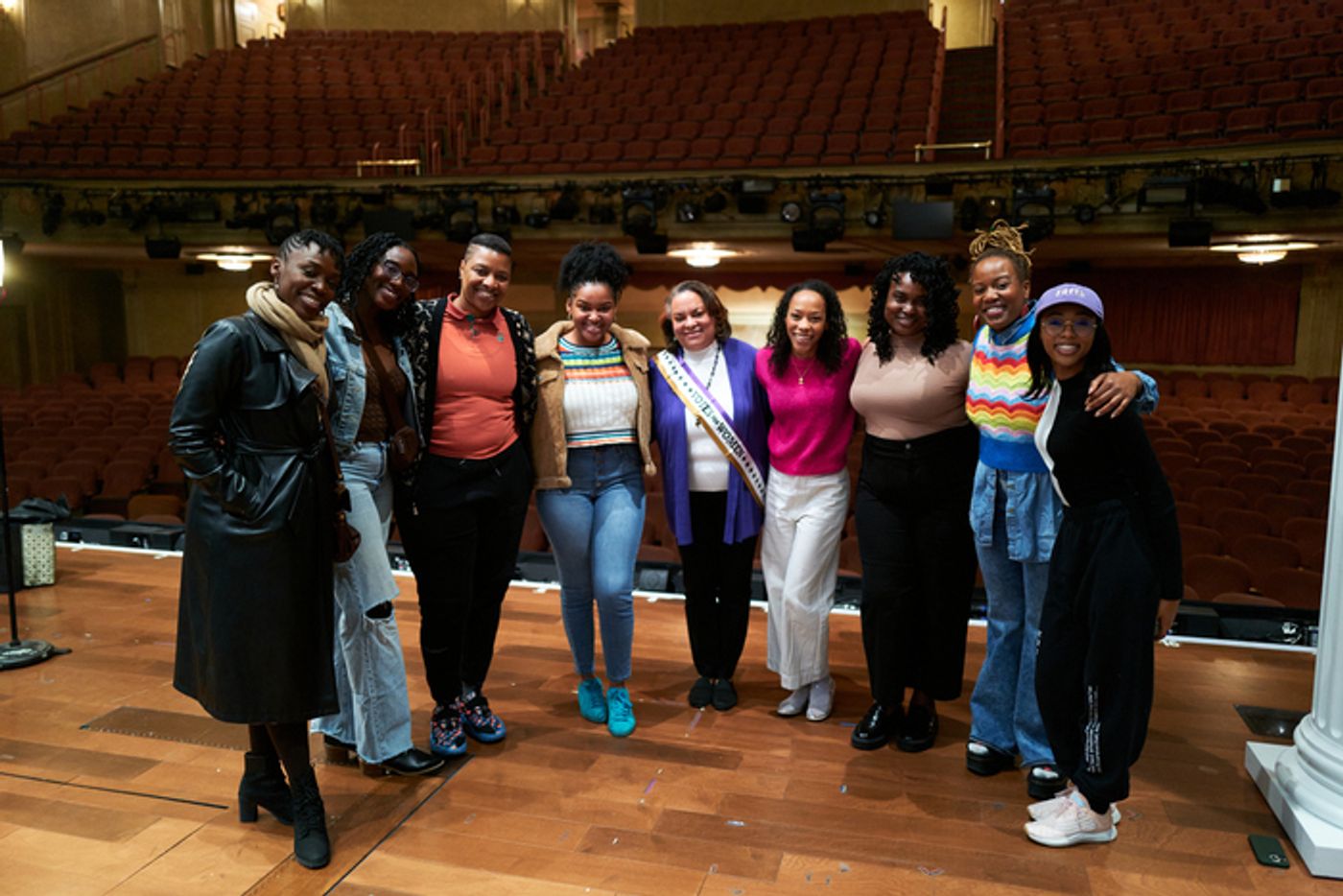 Photos: Great-Granddaughter of Ida B. Wells Visits SUFFS on Broadway  Image