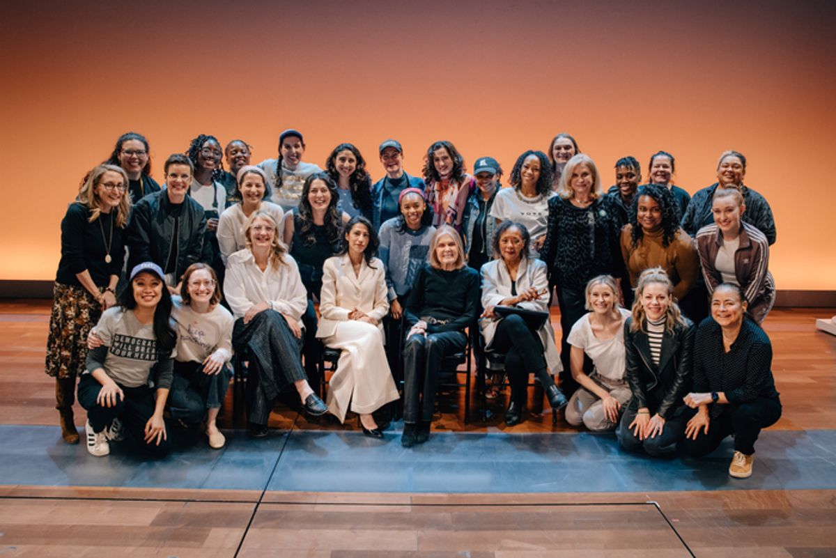 Heidi Schreck, Huma Abedin, Gloria Steinem, Carol Jenkins and the company  at 