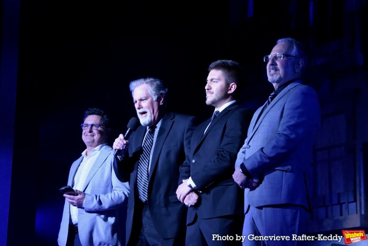 Evan Pappas (Artistic Director), Marty Rubin (General Manager/Director of Sales), Dylan Perlman (Managing Partner) and Mark Perlman (Managing Partner) kick off the run of A Bronx Tale at 