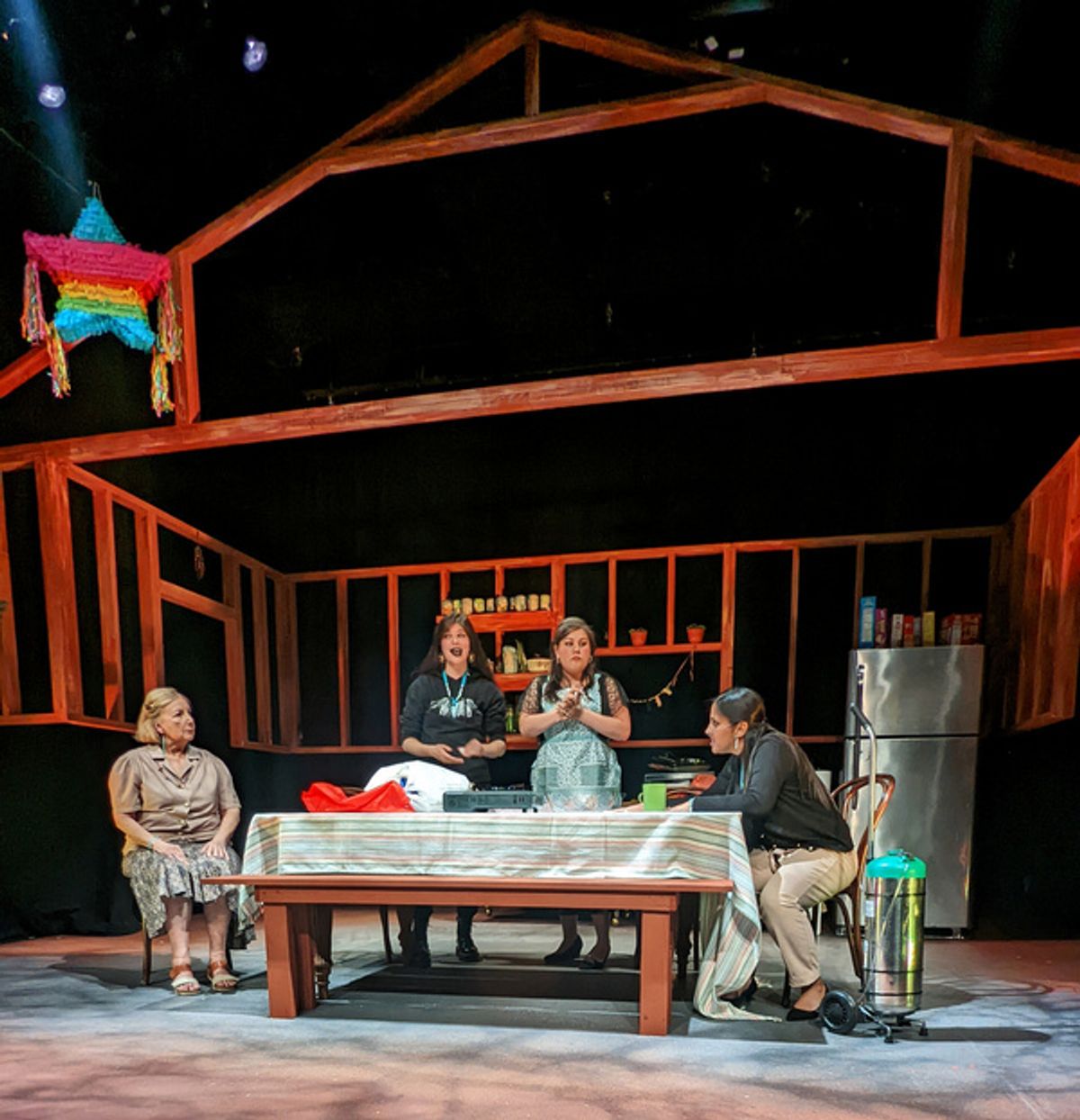 Dawn Jamieson, Jolie Cloutier, Ria Nez, & Elizabeth Rolston in The Frybread Queen. Photo by Marlene Flores. at 