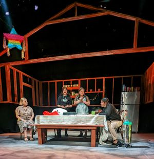 Dawn Jamieson, Jolie Cloutier, Ria Nez, & Elizabeth Rolston in The Frybread Queen. Ph Photo