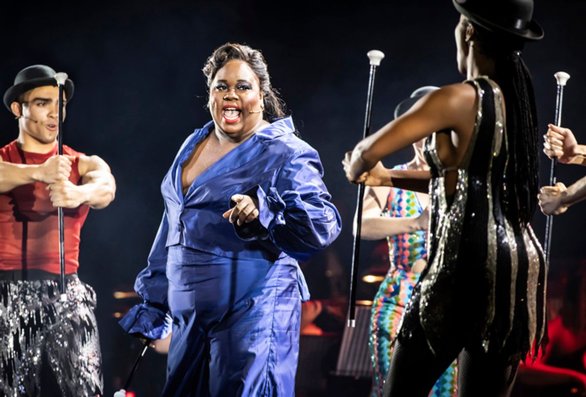 Alex Newell and cast at 