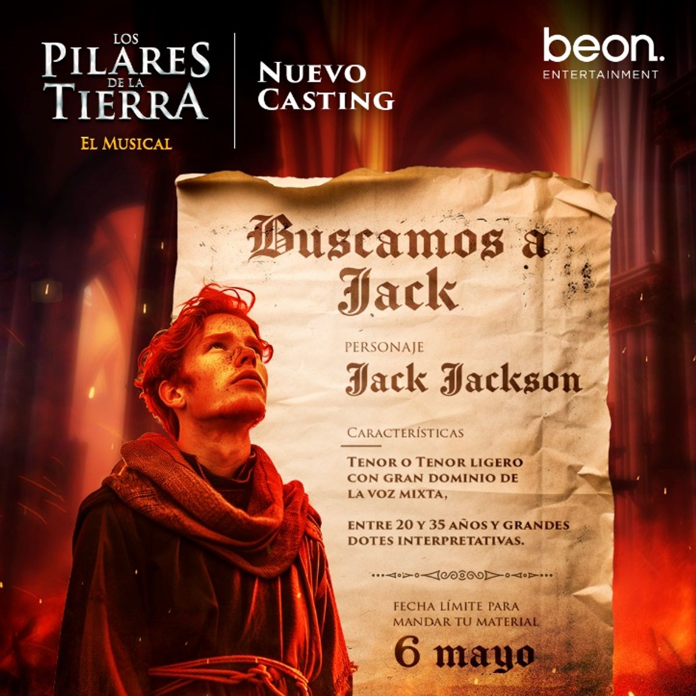 CASTING CALL: LOS PILARES DE LA TIERRA busca a Jack Jackson  Image