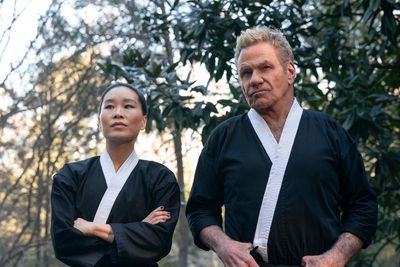 Alicia Hannah-Kim and Martin Kove Photo