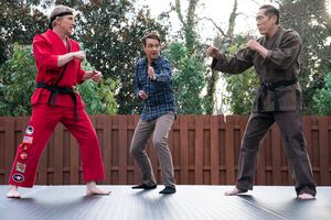 William Zabka, Ralph Macchio, and Yuji Okumoto Photo