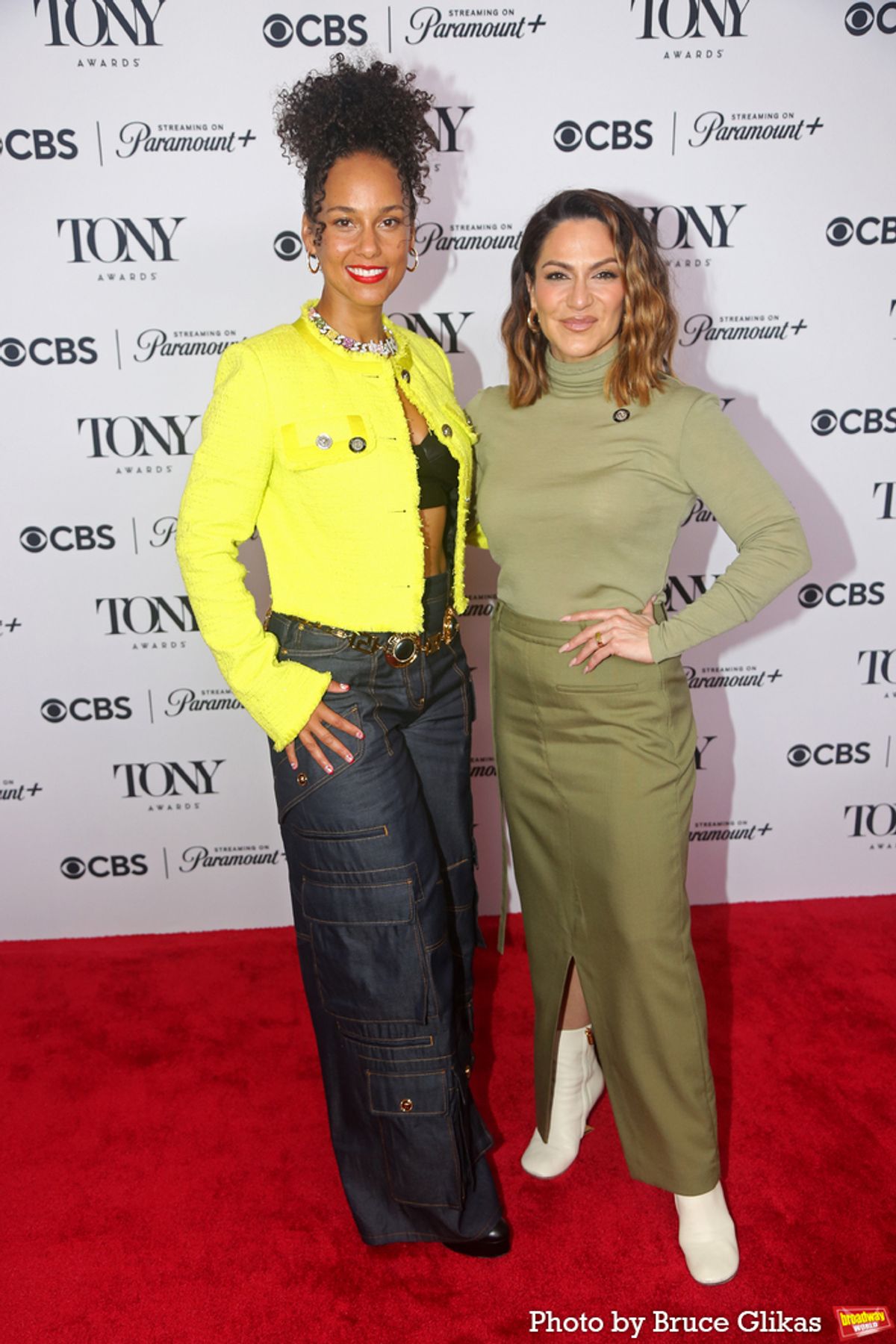Alicia Keys and Shoshana Bean at 