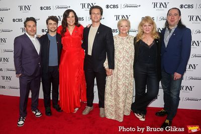 "Merrily We Roll Along" Patrick Catullo, Daniel Radcliffe, Lindsay Mendez, Jonathan G Photo