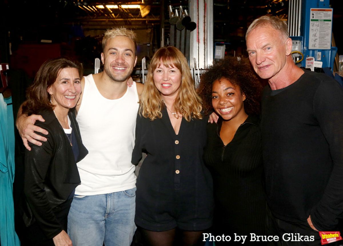New York City Center Creative Advisor Jeanine Tesori, Associate Choreographer/Dancer Lukas McFarlane, Director/Choreographer Kate Prince, Dancer Natasha Gooden and Composer Sting at 