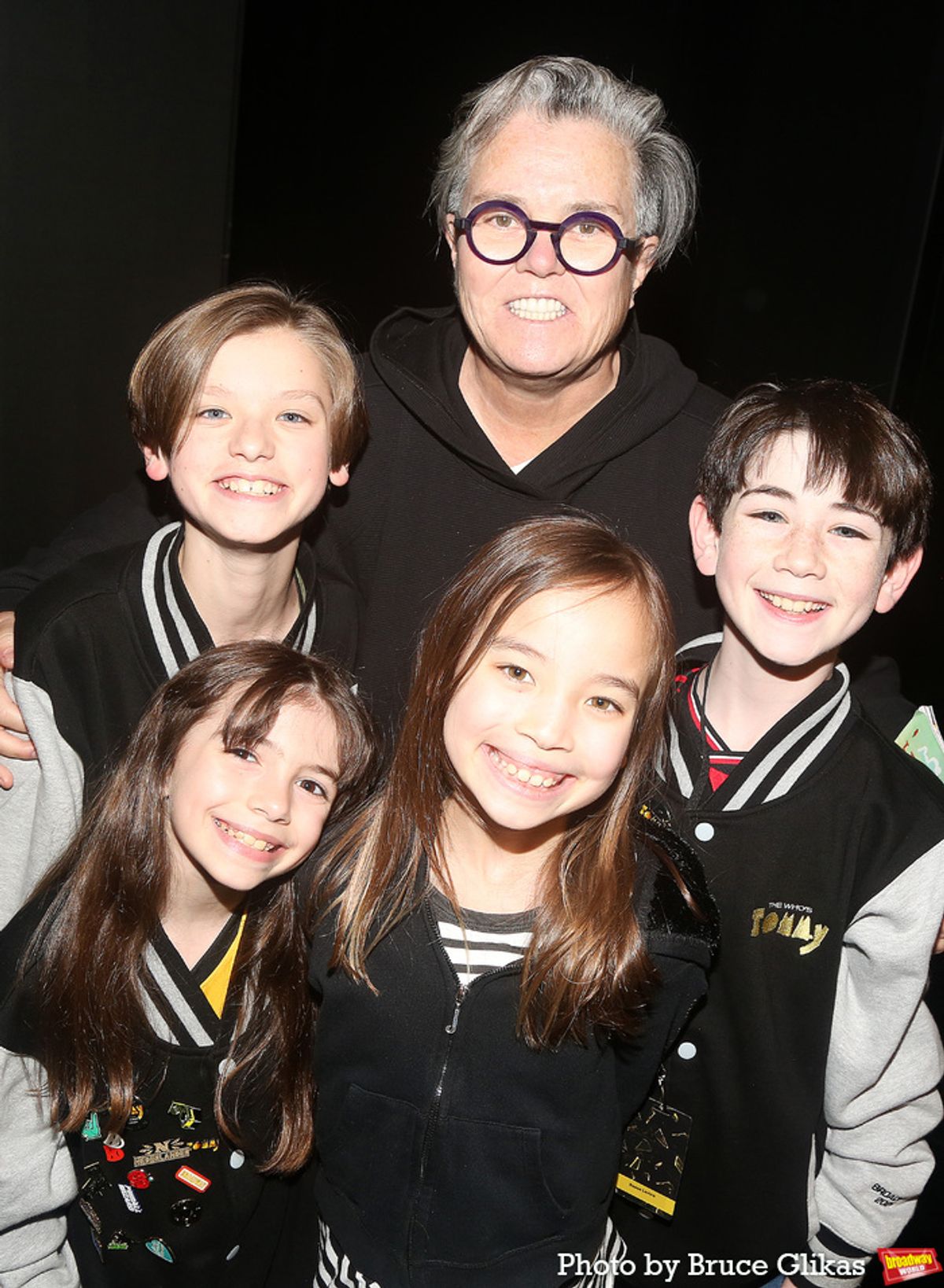 Rosie O'Donnell & the kids in the cast of 'The Who's Tommy' at 