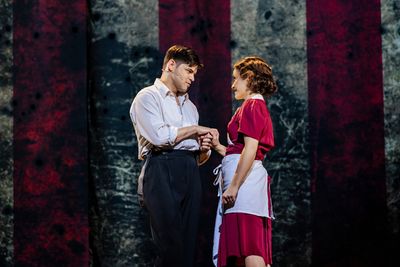 Jeremy Jordan and Frances Mayli McCann Photo