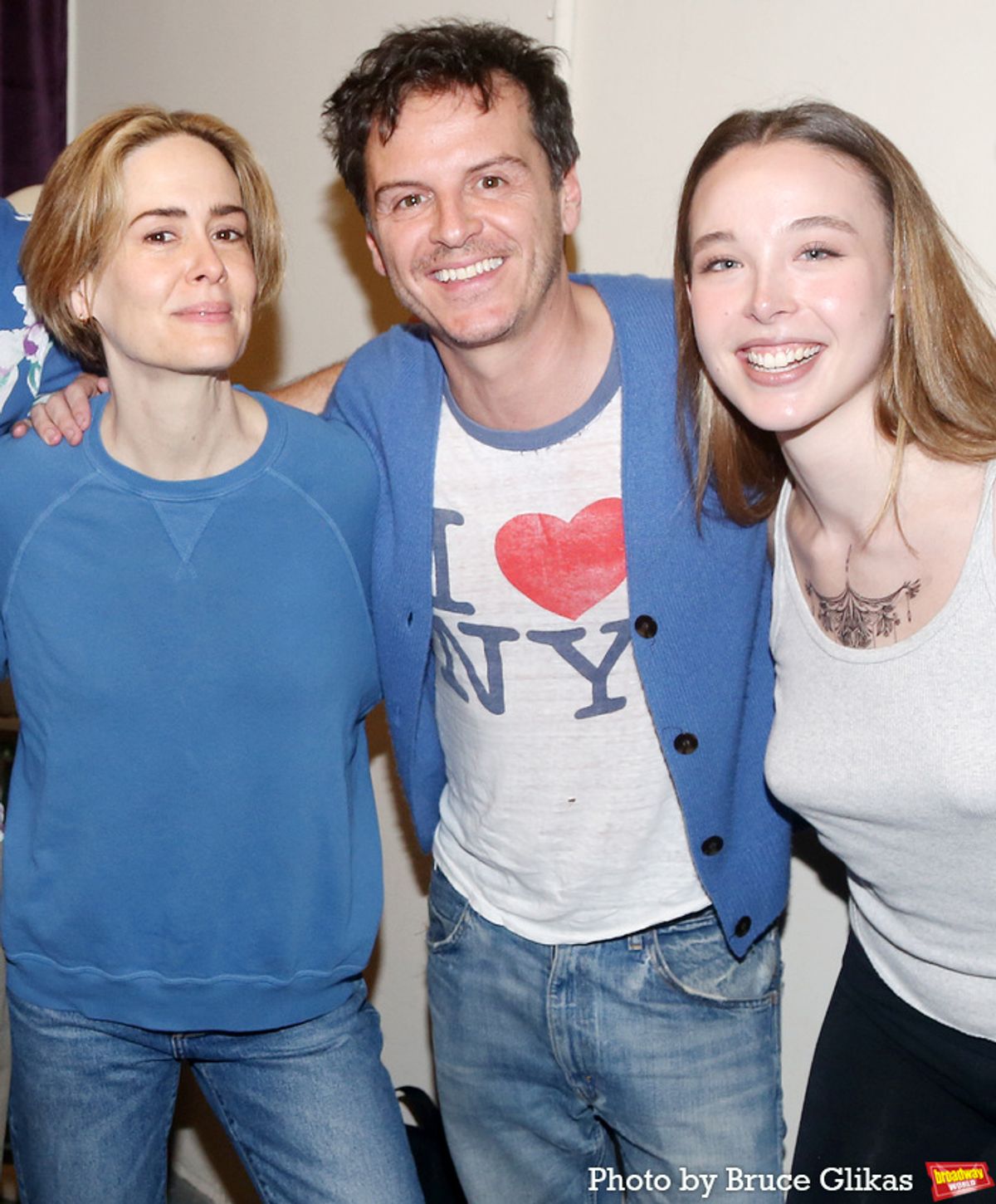 Sarah Paulson, Andrew Scott and Ella Beatty at 