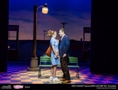 Desi Oakley and Ben Jacoby in the 2024 Ogunquit Playhouse Production of WAITRESS Photo