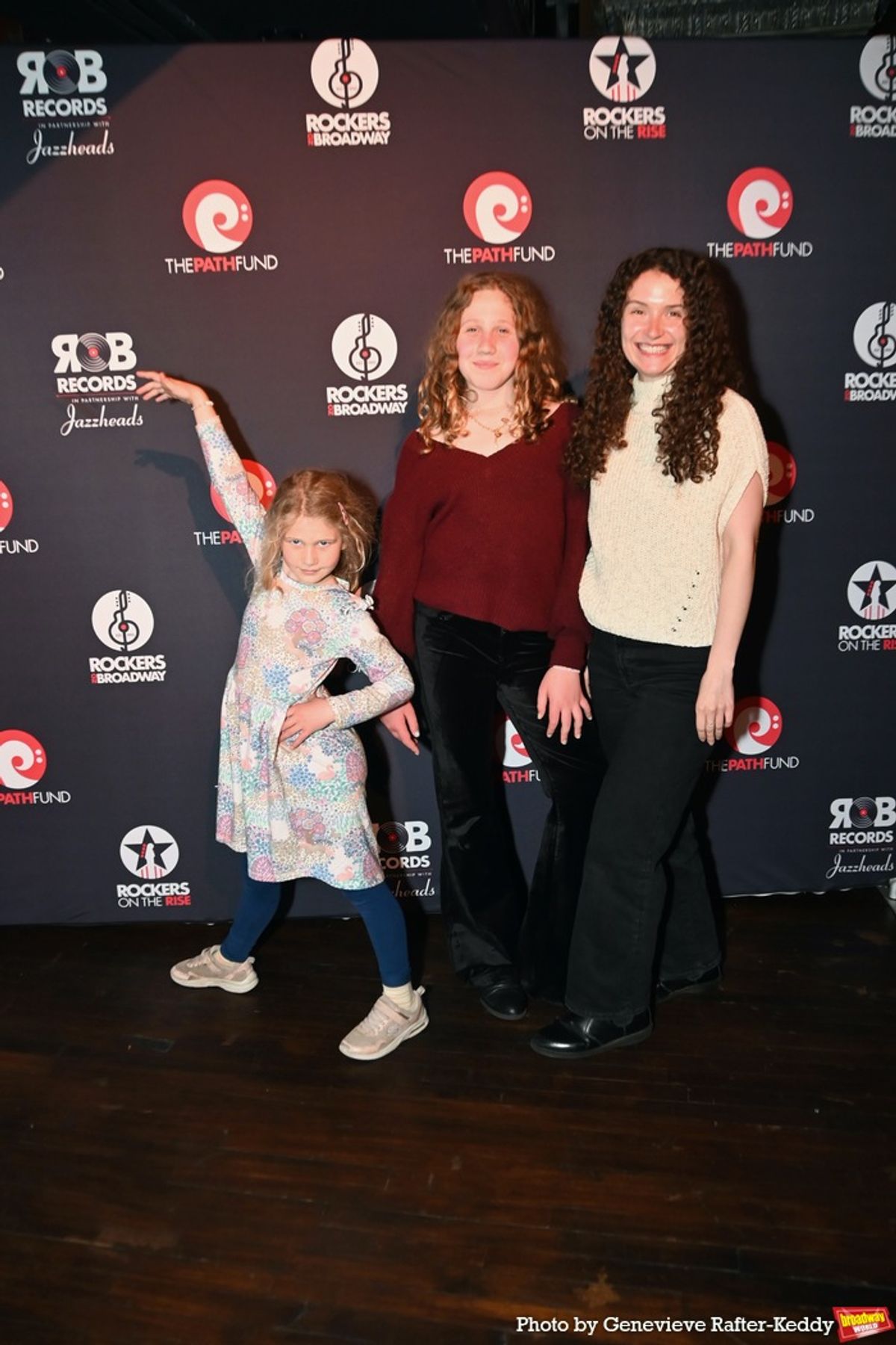 Frances Schonfeld, Gus Schonfeld and Alexandra Schonfeld at 