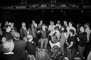 Steven Spielberg with the cast Photo
