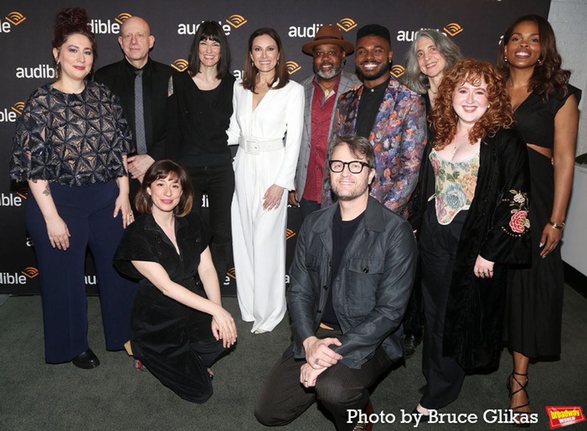 Laura Benanti, Director Laura Benanti, Director Annie Tippe and Musical Director/Co-Composer Todd Almond pose with the 'Inner Demons' band at 