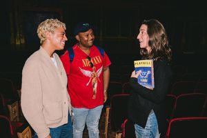 Tasha Viets-VanLear, Elijah Lyons, and Sara Bareilles @ BroadwayWorld Tasha Viets-VanLear, Elijah Lyons, and Sara Bareilles Photo