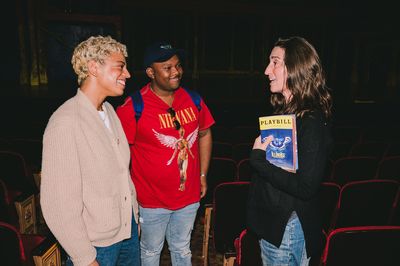 Tasha Viets-VanLear, Elijah Lyons, and Sara Bareilles Photo