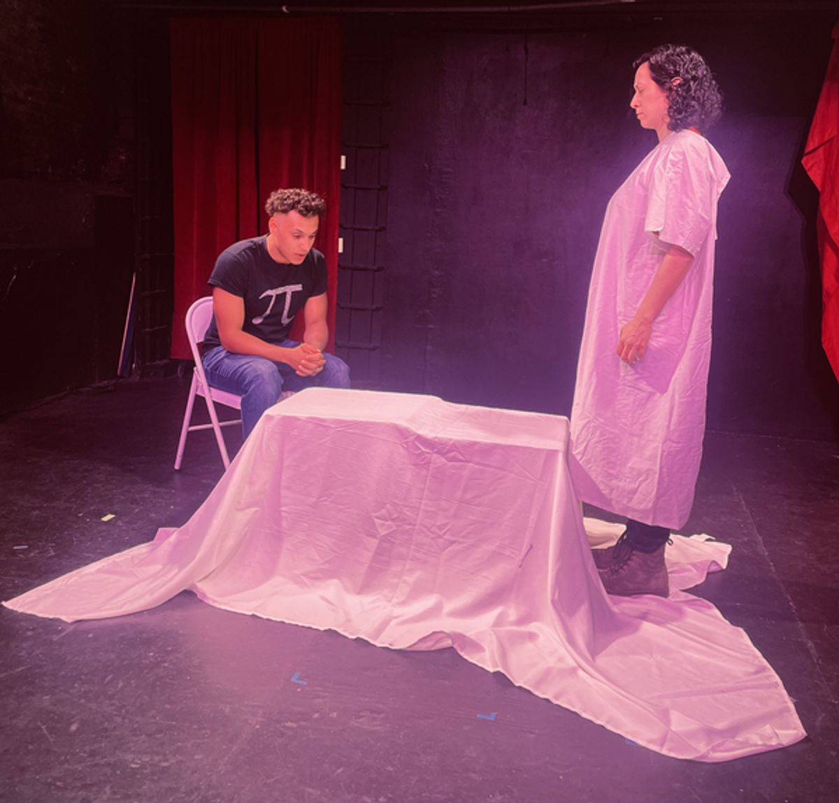 Actors Abdu Garmazi & Ashley Kristeen Vega - Dress Rehearsal at FRIGID New York, UNDER ST. Mark''s Theatre on Tuesday, May 14th. Photo courtesy of Boundless Theater LLC. at 