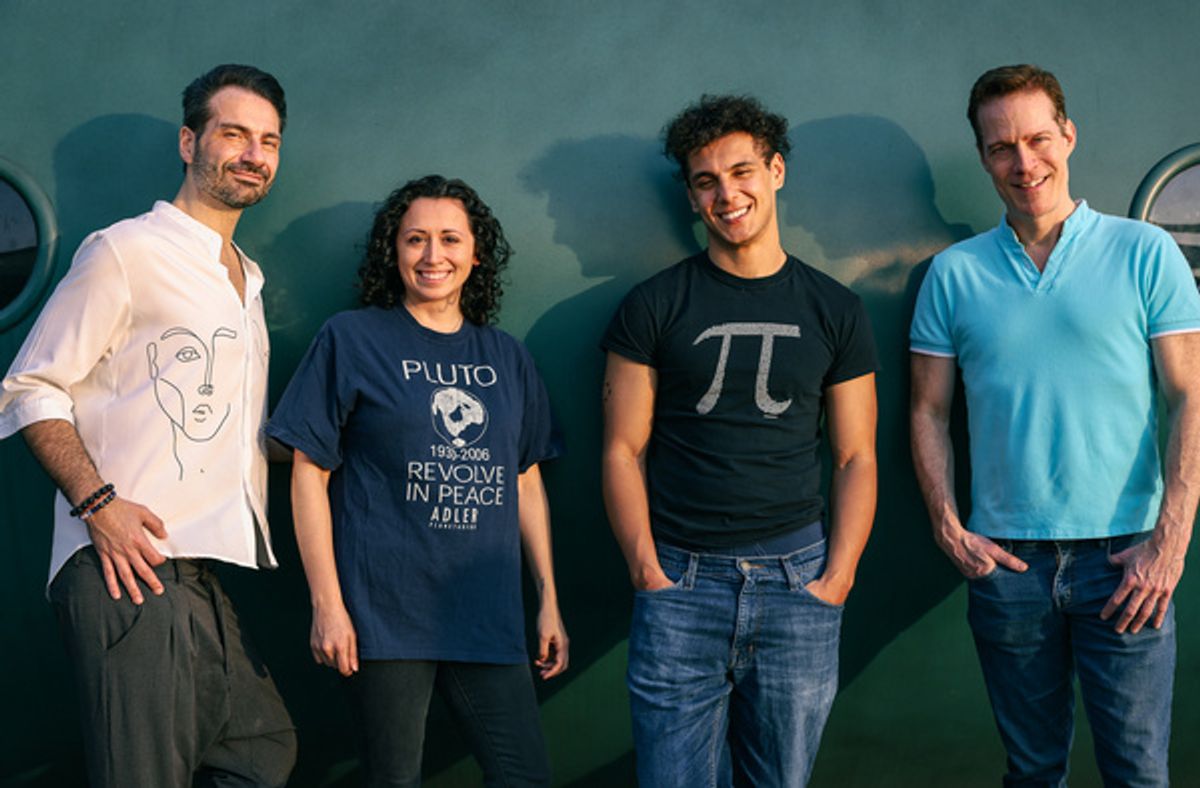 From the left: Artistic Director of Boundless Theater Tommaso Cartia; Actress Ashley Kristeen Vega; Actor Abdu Garmazi & David James Parr - Writer of PLUTO IS LISTENING and Co-Founder of Boundless The at 