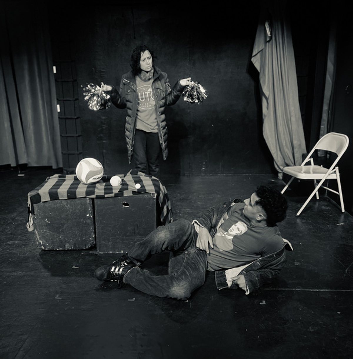 Actors Abdu Garmazi & Ashley Kristeen Vega - Dress Rehearsal at FRIGID New York, UNDER ST. Mark''s Theatre on Tuesday, May 14th. Photo courtesy of Boundless Theater LLC. at 