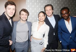 Alex Edelman, Daniel Radcliffe, Eva Noblezada, Jonathan Groff and William Jackson Har Photo