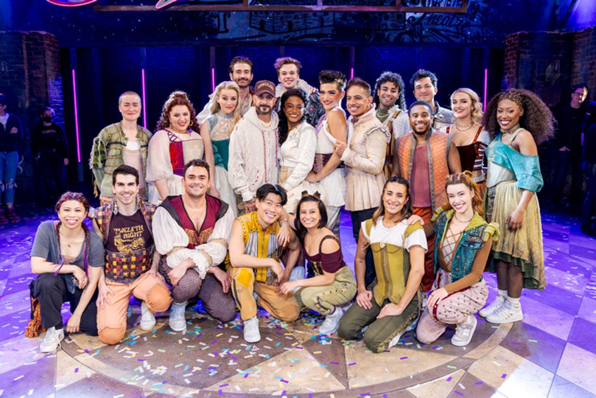 AJ McLean and the Cast of & JULIET at 