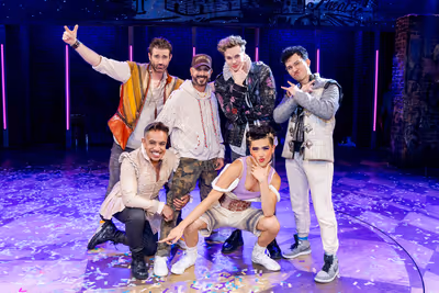AJ McLean and the Cast of & JULIET Photo