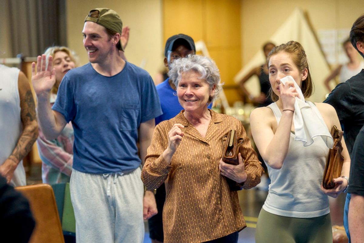 Harry Hepple, Imelda Staunton, Emily Langham at 