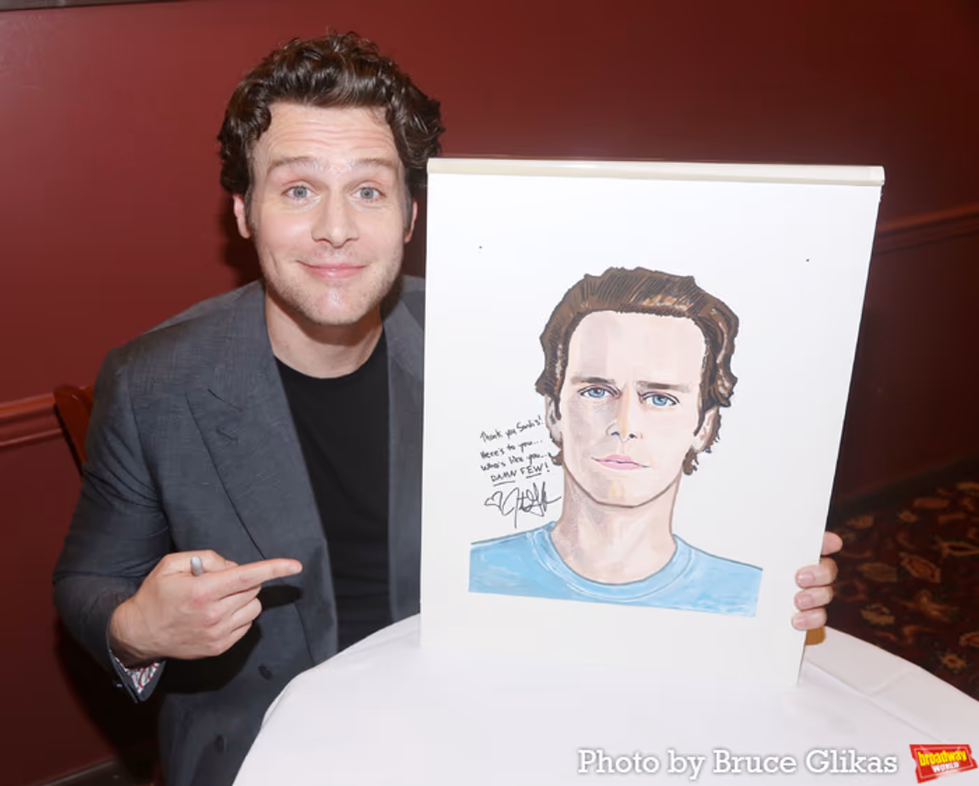 Photos: Jonathan Groff and Friends Celebrate New Sardi's Caricature  Image