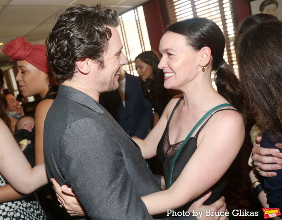 Jonathan Groff and Jennifer Damiano at 
