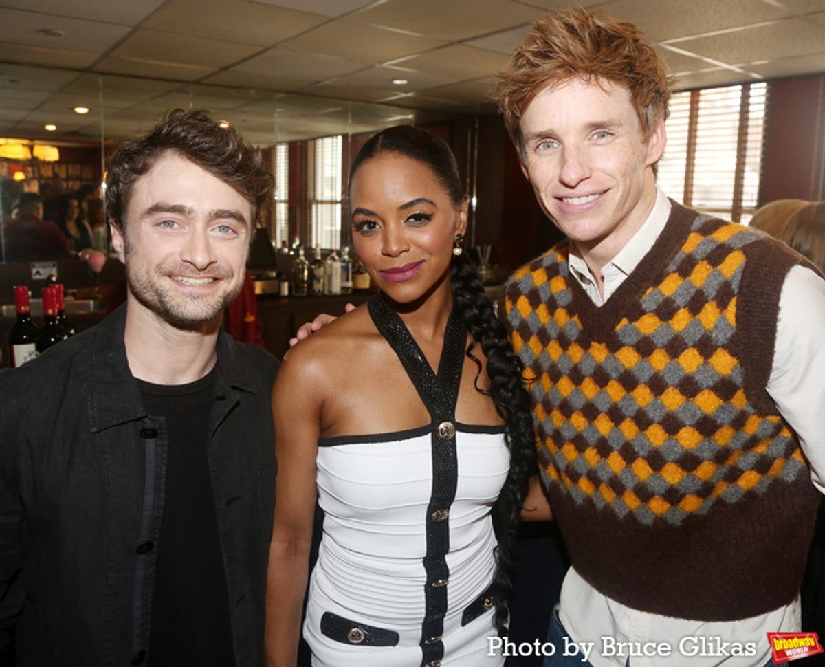 Daniel Radcliffe, Krystal Joy Brown and Eddie Redmayne at 