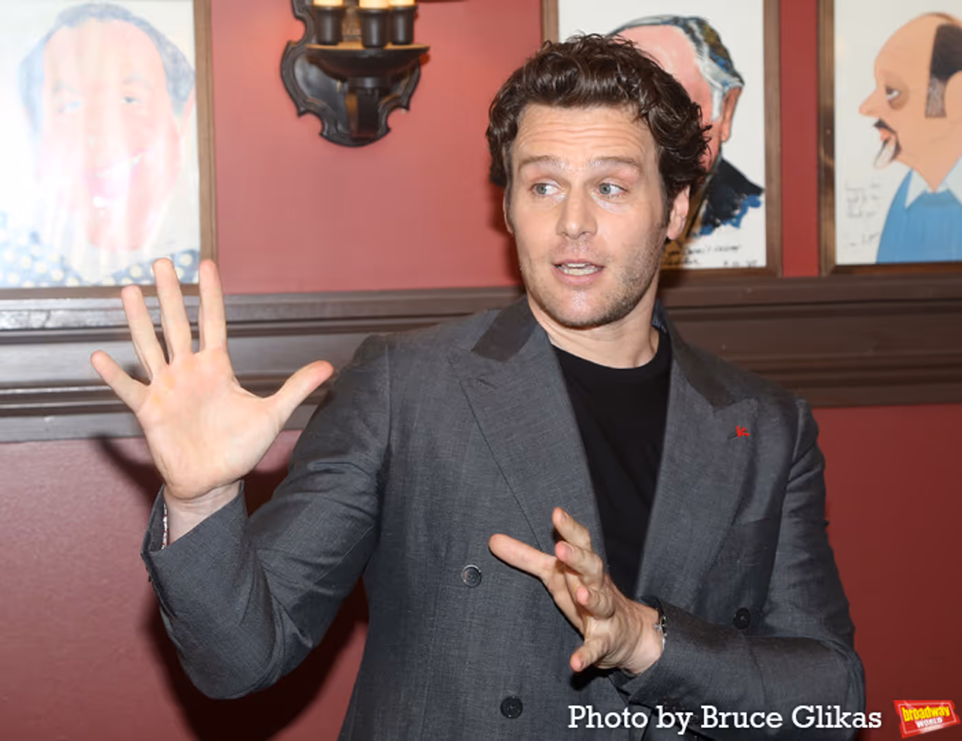 Photos: Jonathan Groff and Friends Celebrate New Sardi's Caricature  Image