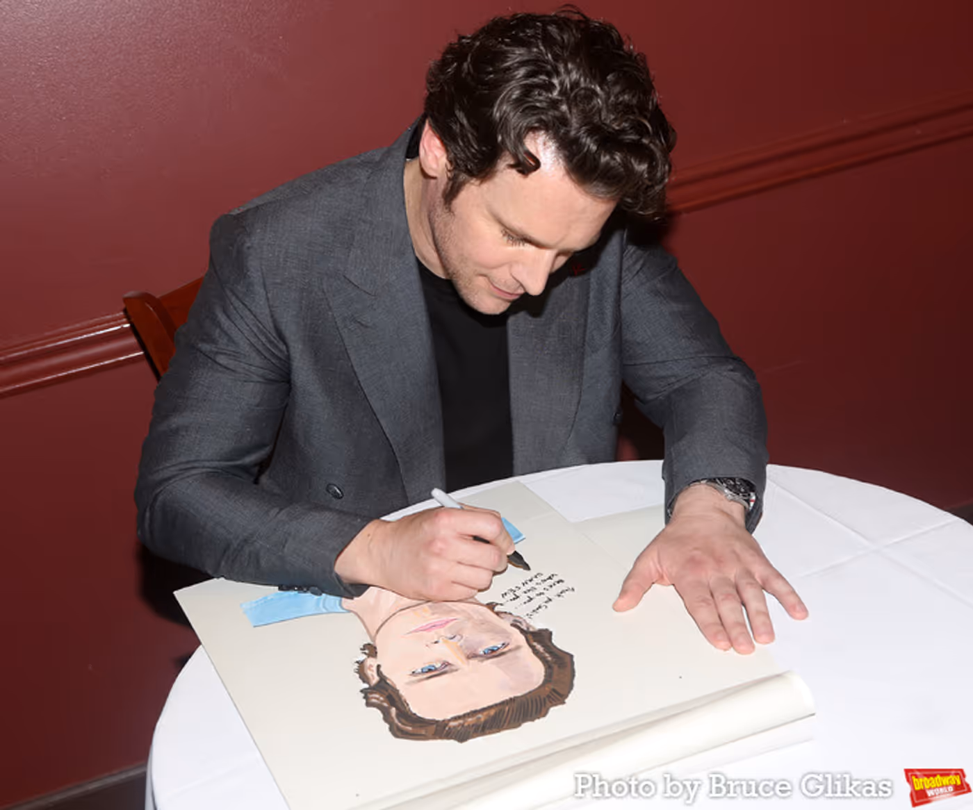 Photos: Jonathan Groff and Friends Celebrate New Sardi's Caricature  Image