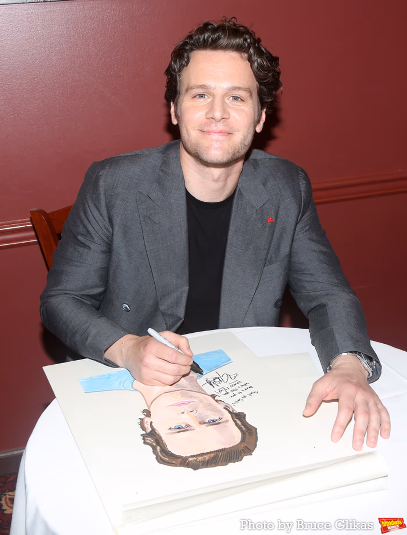 Photos: Jonathan Groff and Friends Celebrate New Sardi's Caricature  Image