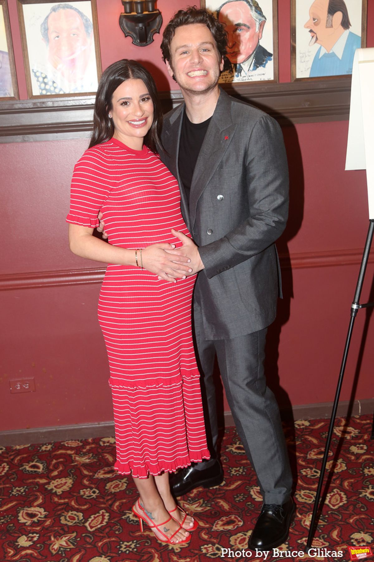 Lea Michele and Jonathan Groff  at 