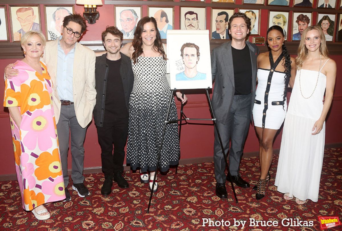Maria Friedman, Reg Rogers, Daniel Radcliffe, Lindsay Mendez, Jonathan Groff, Krystal Joy Brown and Katie Rose Clarke at 