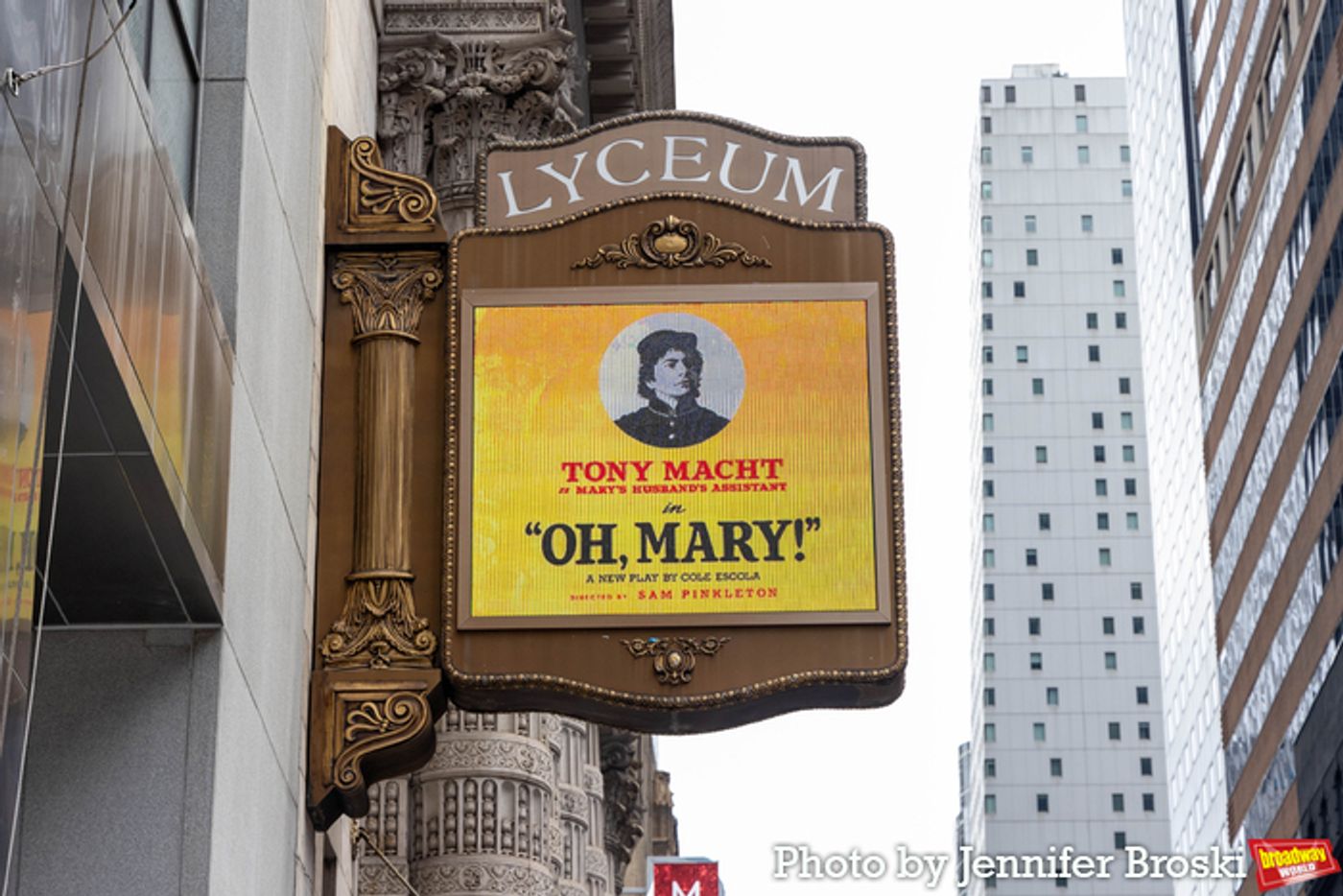 Up on the Marquee: OH, MARY!  Image