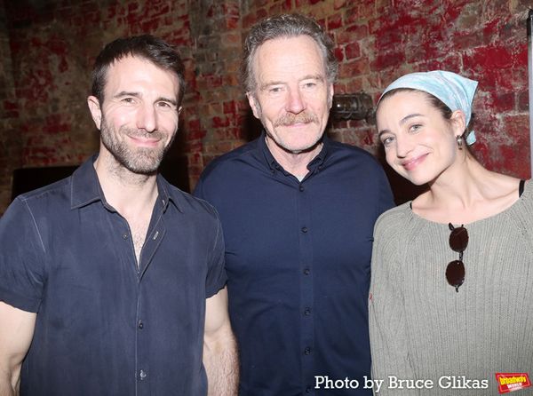 Alex Hurt, Bryan Cranston and Stella Baker  Photo
