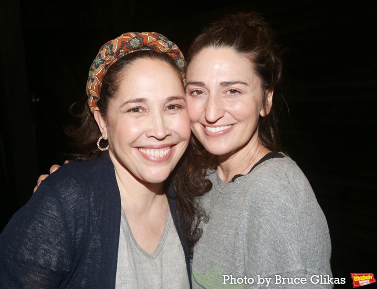 Andrea Burns and Sara Bareilles at 