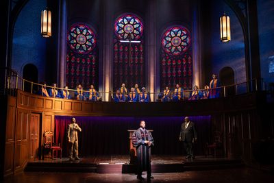 Jahi Kearse, Akron Lanier Watson, Brad Raymond, and the cast  Photo
