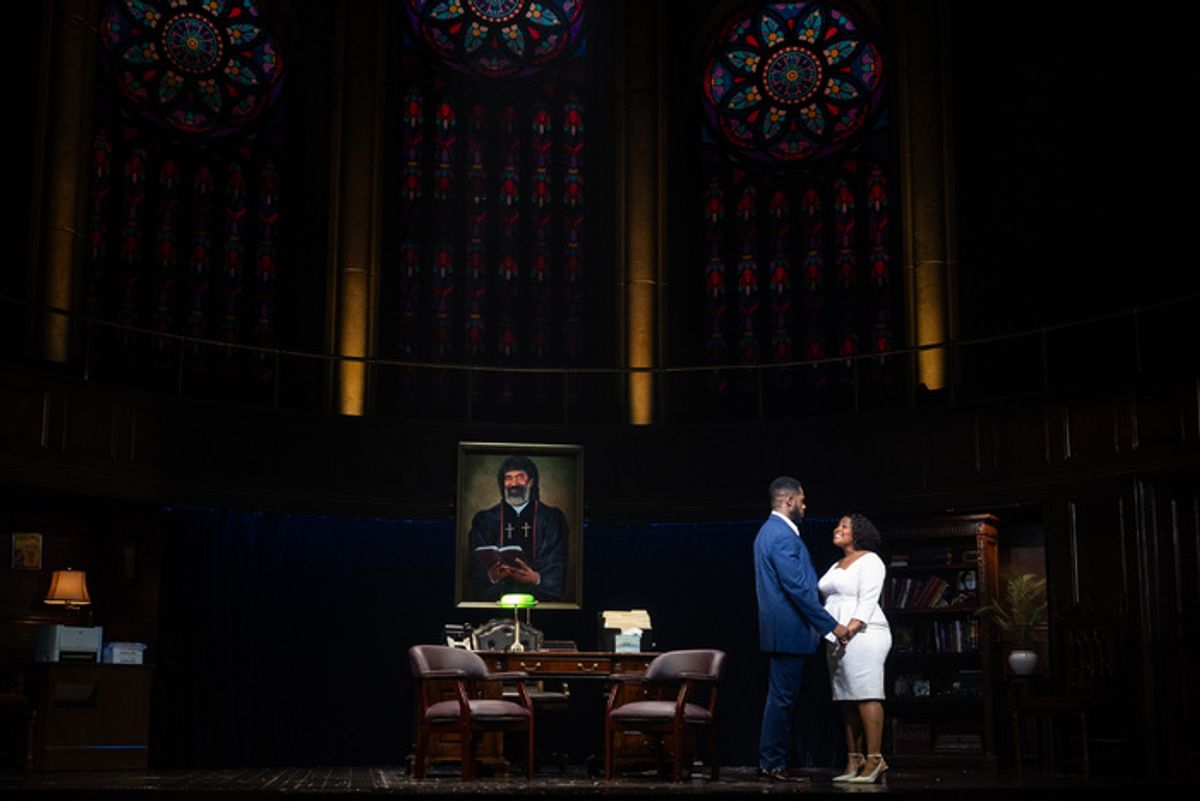 Akron Lanier Watson and Amber Riley  at 