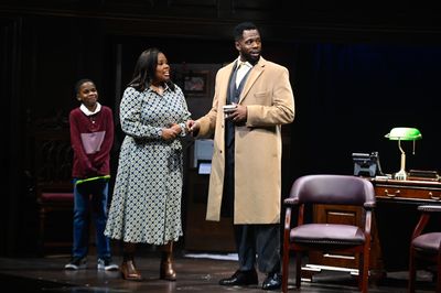Cameron McCrae, Amber Riley, and Akron Lanier Watson  Photo