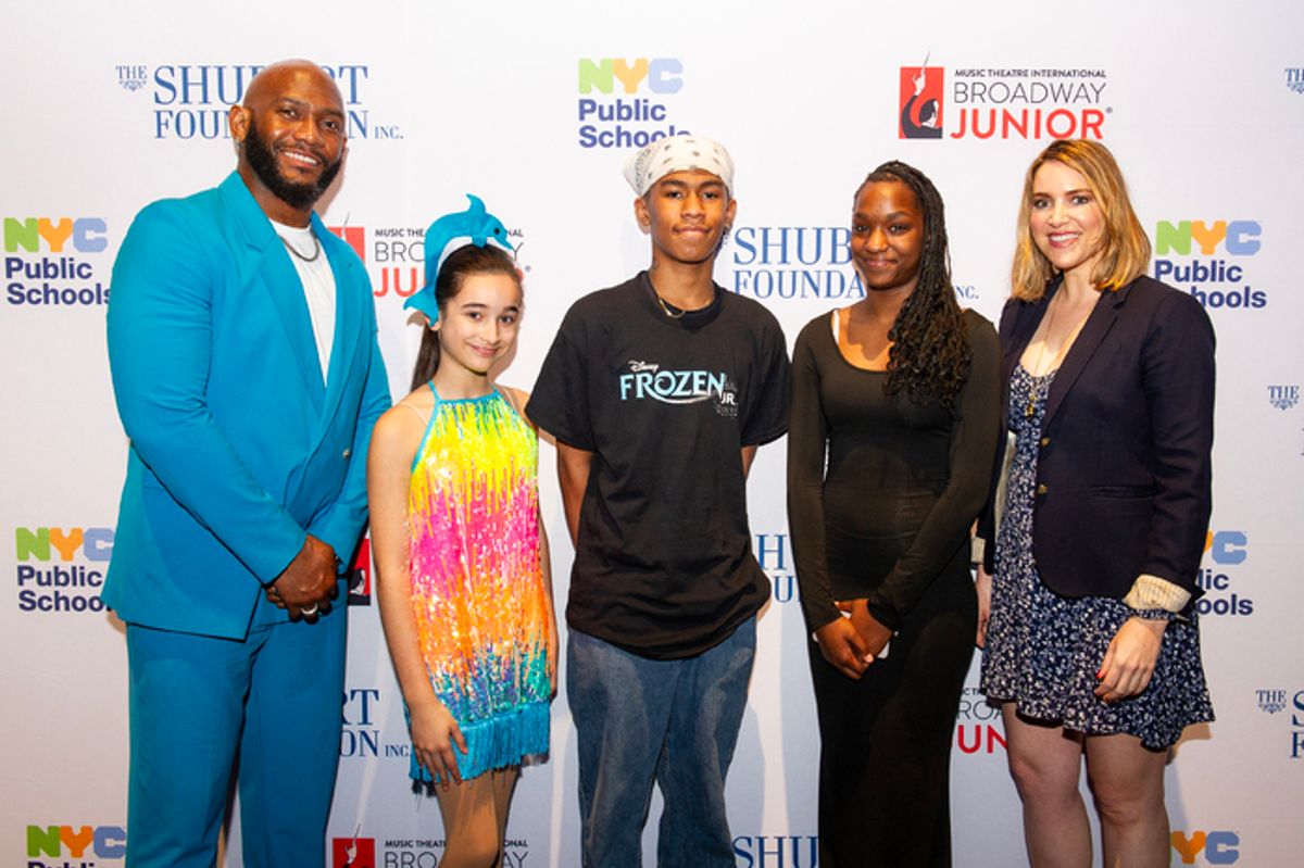 Apollo Levine, students from
Brownsville Collaborative Middle School of Agriculture and Technology, P.S. 347 The American Sign Language &
English Lower School, and P.S. 218 Rafael Hernández Dual Language School; Sara Chase at 