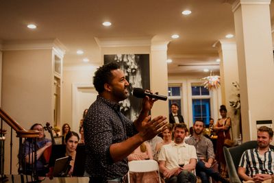 Gabriel Mudd sings Honeysuckle Rose from AIN''T MISBEHAVIN''.    Photo by Elizabeth S Photo
