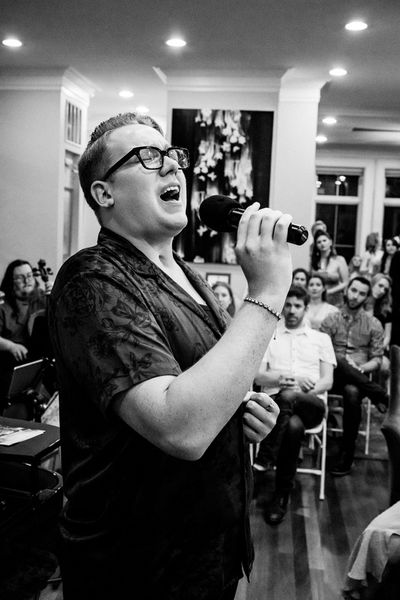 Trenton Baker sings A World Without You from CHILDREN OF EDEN.    Photo by Elizabeth  Photo