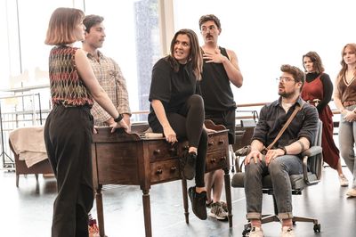  Lottie Johnson (Ensemble), Benjamin Durham (Ensemble), Kym Marsh (Cruella De Vil), T Photo