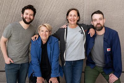 John Drea, Meighan Gerachis, Laurie Metcalf and Micah Stock Photo