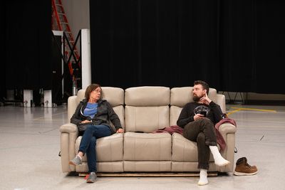 Laurie Metcalf and Micah Stock Photo