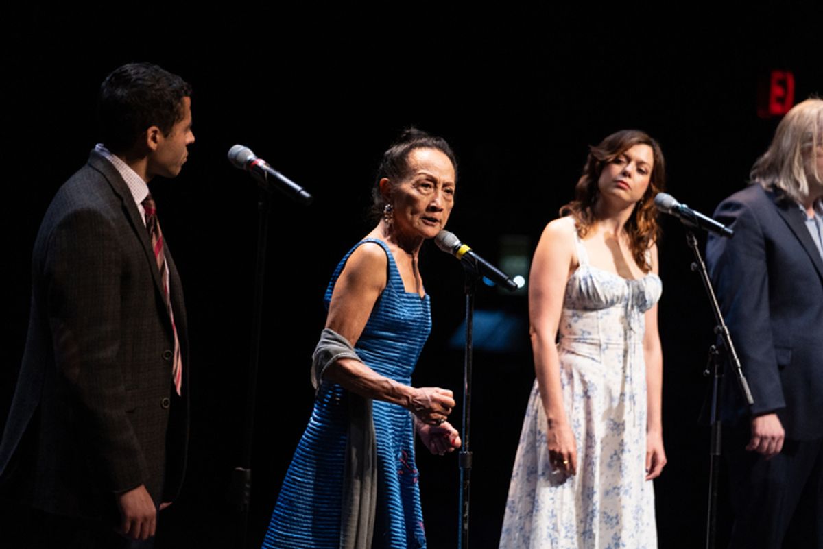 Three Houses cast members J.D. Mollison, Ching Valdes-Aran and Margo Seibert at 